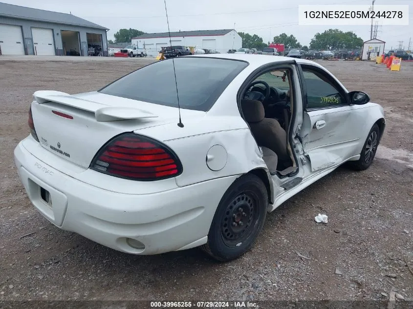 2005 Pontiac Grand Am Se VIN: 1G2NE52E05M244278 Lot: 39965255