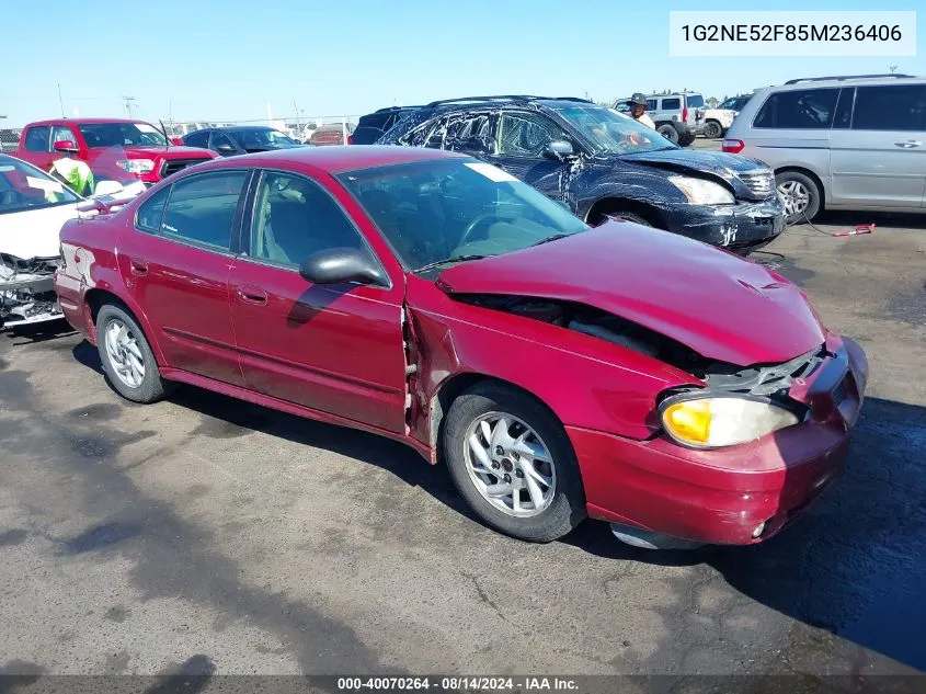 2005 Pontiac Grand Am Se VIN: 1G2NE52F85M236406 Lot: 40070264