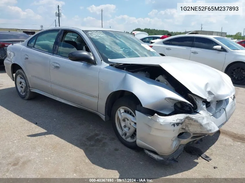 2005 Pontiac Grand Am Se VIN: 1G2NE52F65M237893 Lot: 40367893