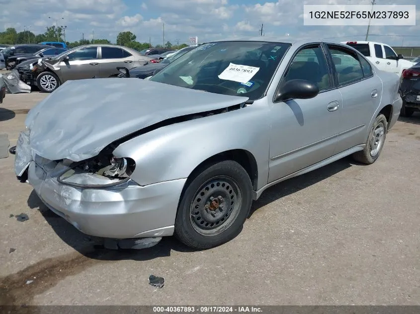 2005 Pontiac Grand Am Se VIN: 1G2NE52F65M237893 Lot: 40367893