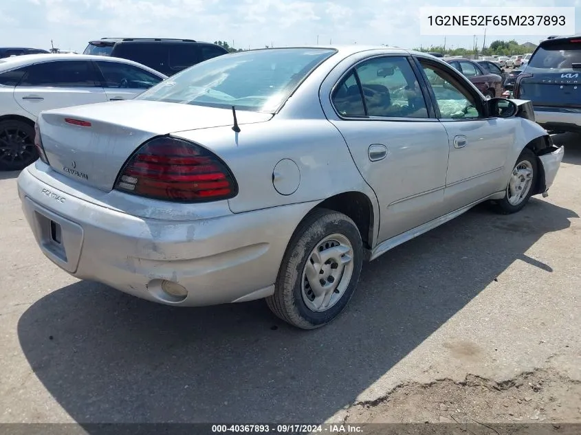 2005 Pontiac Grand Am Se VIN: 1G2NE52F65M237893 Lot: 40367893