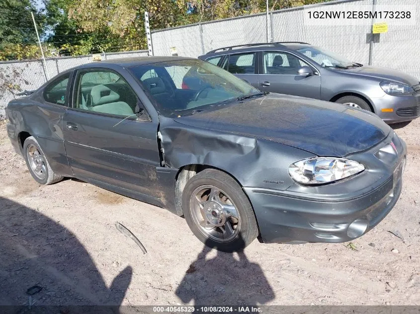 2005 Pontiac Grand Am Gt VIN: 1G2NW12E85M173238 Lot: 40545329