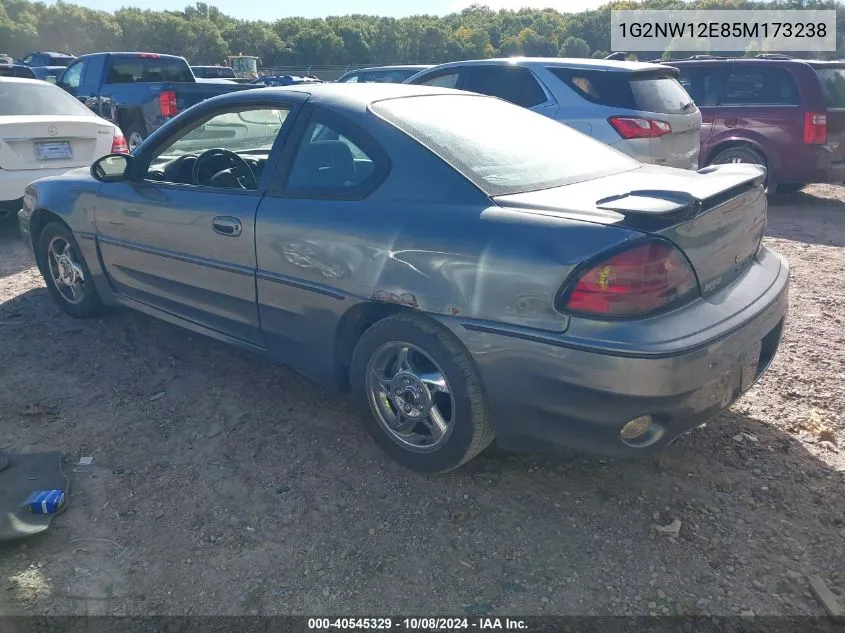 2005 Pontiac Grand Am Gt VIN: 1G2NW12E85M173238 Lot: 40545329