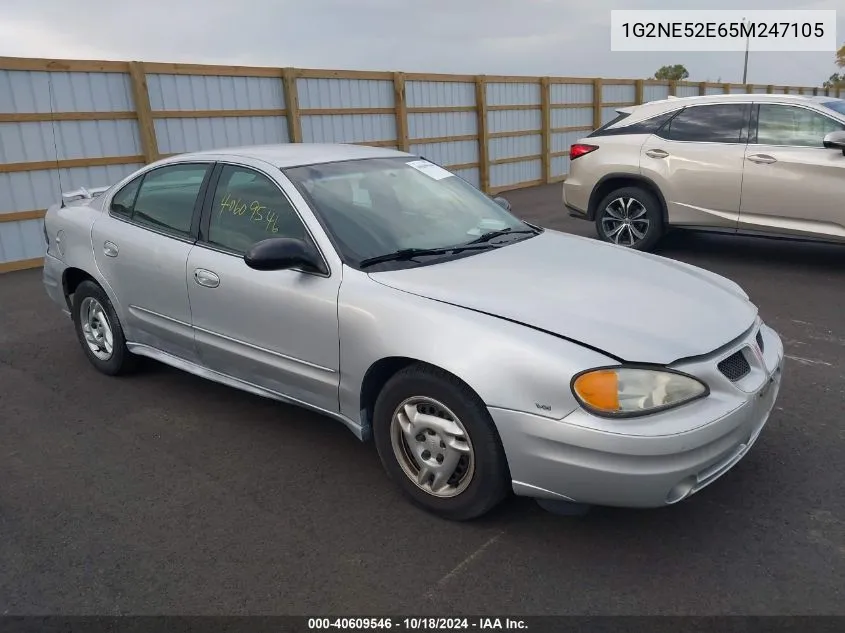 2005 Pontiac Grand Am Se VIN: 1G2NE52E65M247105 Lot: 40609546