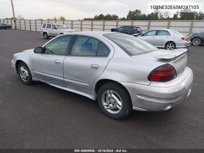 2005 Pontiac Grand Am Se VIN: 1G2NE52E65M247105 Lot: 40609546