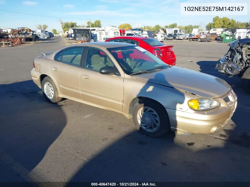 2005 Pontiac Grand Am Se VIN: 1G2NE52E75M142167 Lot: 40647420