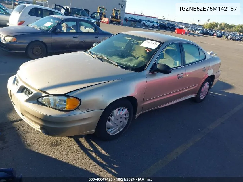 2005 Pontiac Grand Am Se VIN: 1G2NE52E75M142167 Lot: 40647420