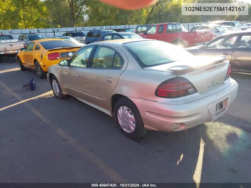 2005 Pontiac Grand Am Se VIN: 1G2NE52E75M142167 Lot: 40647420