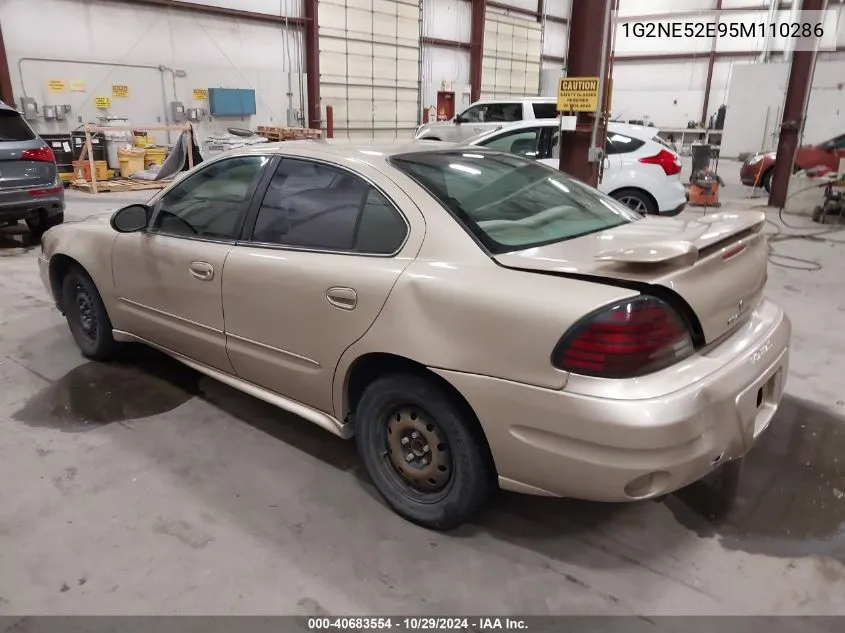 2005 Pontiac Grand Am Se VIN: 1G2NE52E95M110286 Lot: 40683554