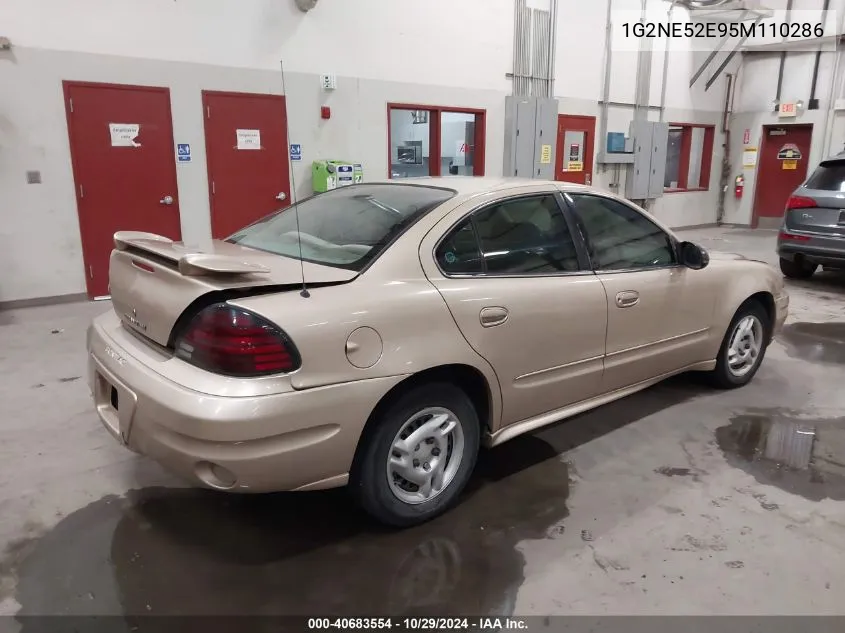 2005 Pontiac Grand Am Se VIN: 1G2NE52E95M110286 Lot: 40683554