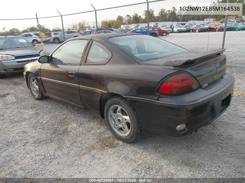 1G2NW12E85M164538 2005 Pontiac Grand Am Gt