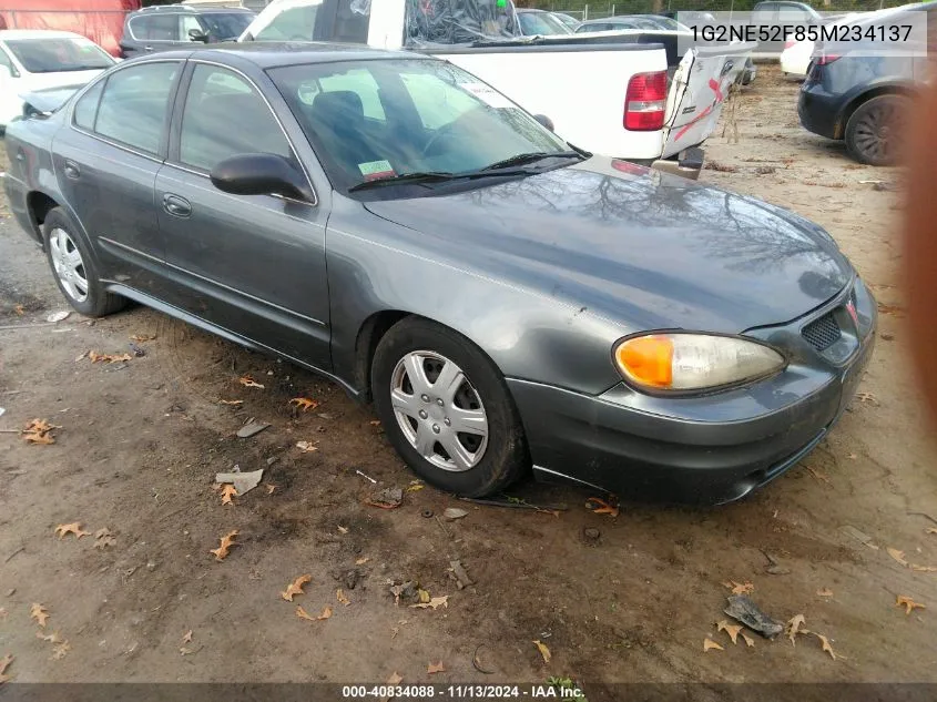 2005 Pontiac Grand Am Se VIN: 1G2NE52F85M234137 Lot: 40834088