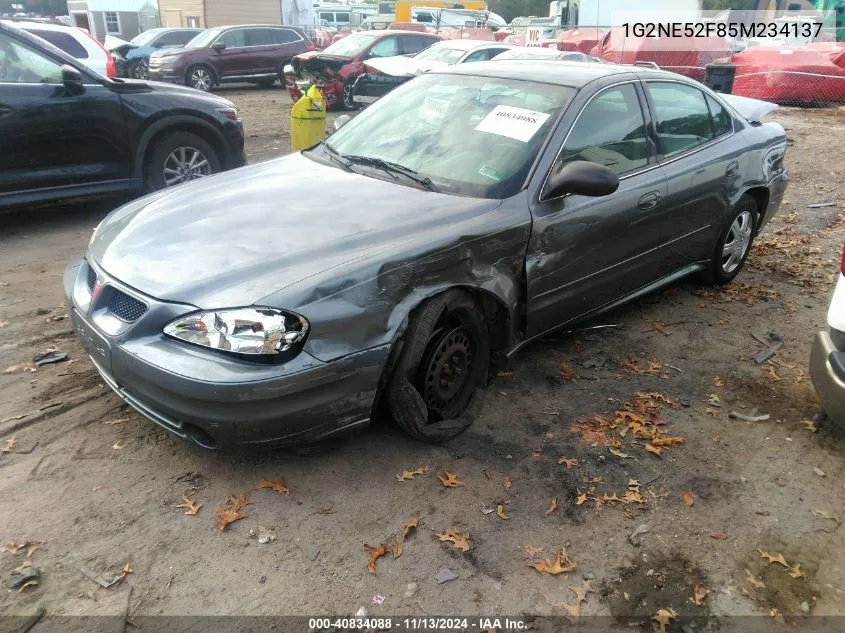 2005 Pontiac Grand Am Se VIN: 1G2NE52F85M234137 Lot: 40834088