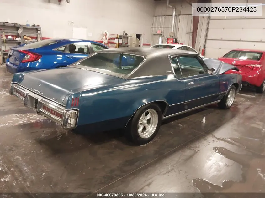 1970 Pontiac Grand Prix VIN: 0000276570P234425 Lot: 40678395