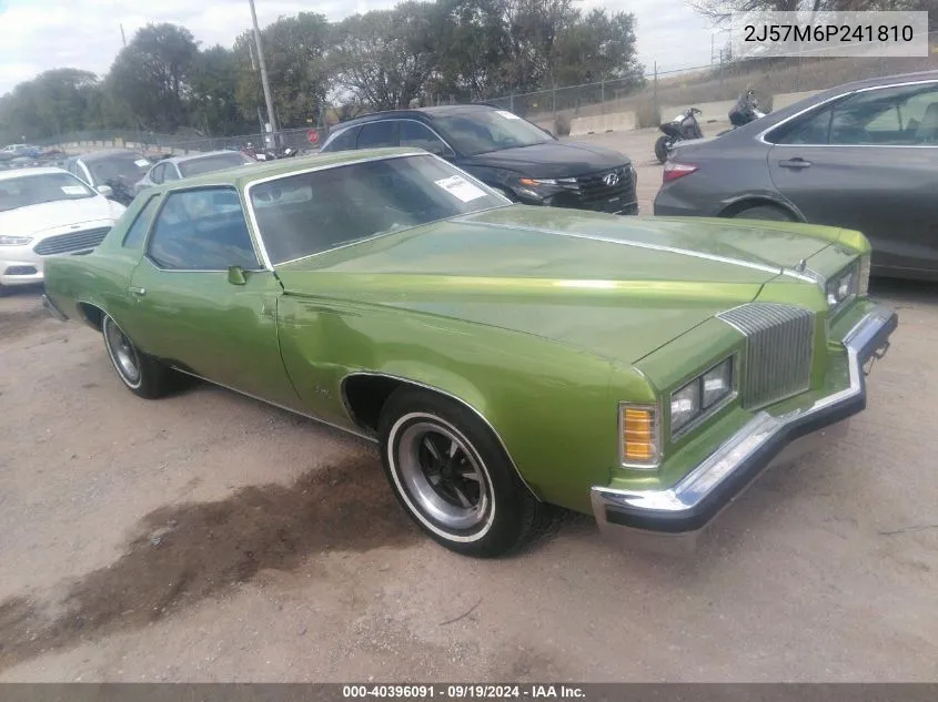 1976 Pontiac Grand Prix VIN: 2J57M6P241810 Lot: 40396091