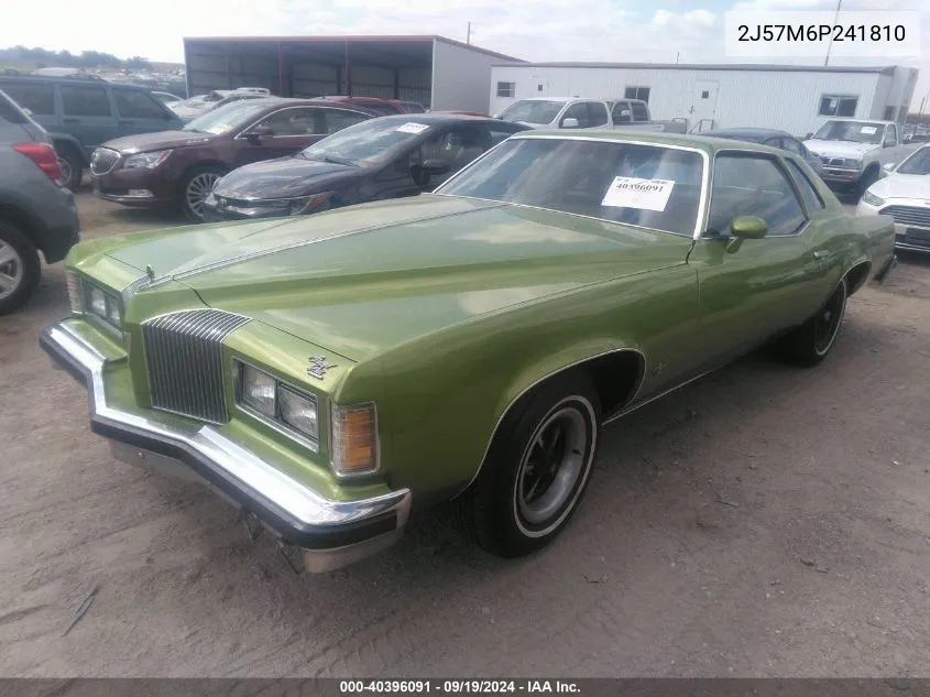 1976 Pontiac Grand Prix VIN: 2J57M6P241810 Lot: 40396091