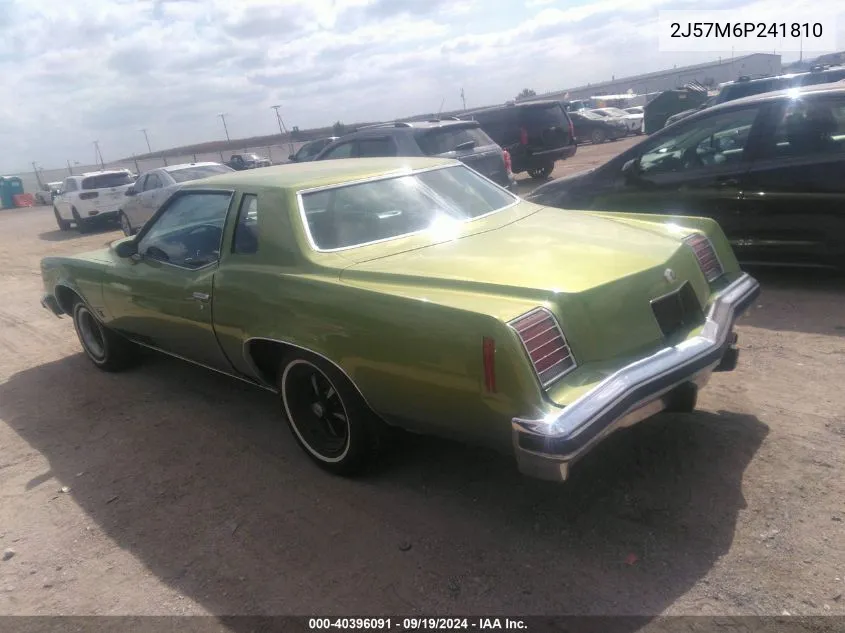 1976 Pontiac Grand Prix VIN: 2J57M6P241810 Lot: 40396091