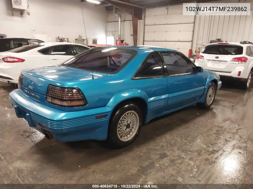 1991 Pontiac Grand Prix Se VIN: 1G2WJ14T7MF239862 Lot: 40634718