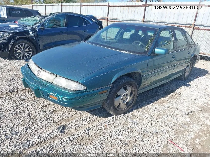 1995 Pontiac Grand Prix Se VIN: 1G2WJ52M9SF316571 Lot: 40794063