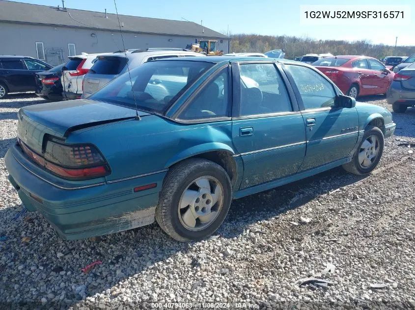 1995 Pontiac Grand Prix Se VIN: 1G2WJ52M9SF316571 Lot: 40794063