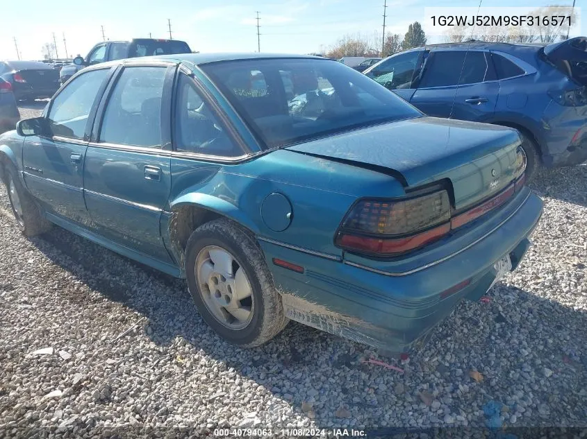 1995 Pontiac Grand Prix Se VIN: 1G2WJ52M9SF316571 Lot: 40794063