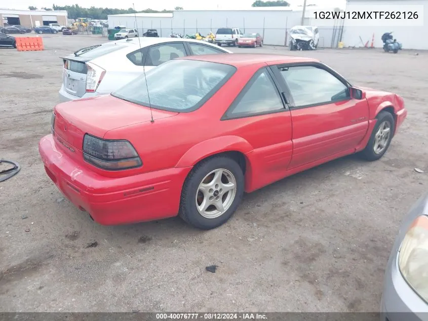 1996 Pontiac Grand Prix Se VIN: 1G2WJ12MXTF262126 Lot: 40076777