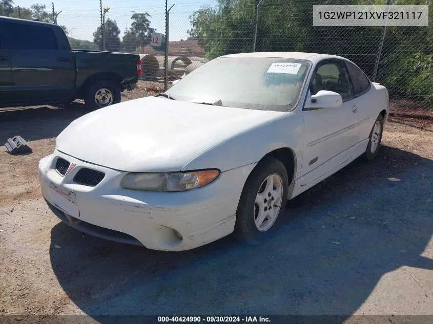 1997 Pontiac Grand Prix Gt VIN: 1G2WP121XVF321117 Lot: 40424990