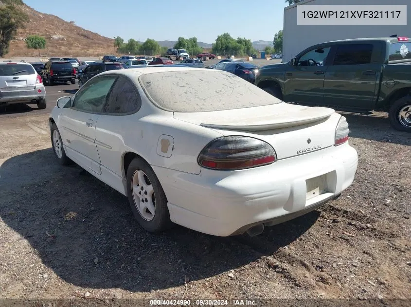 1997 Pontiac Grand Prix Gt VIN: 1G2WP121XVF321117 Lot: 40424990