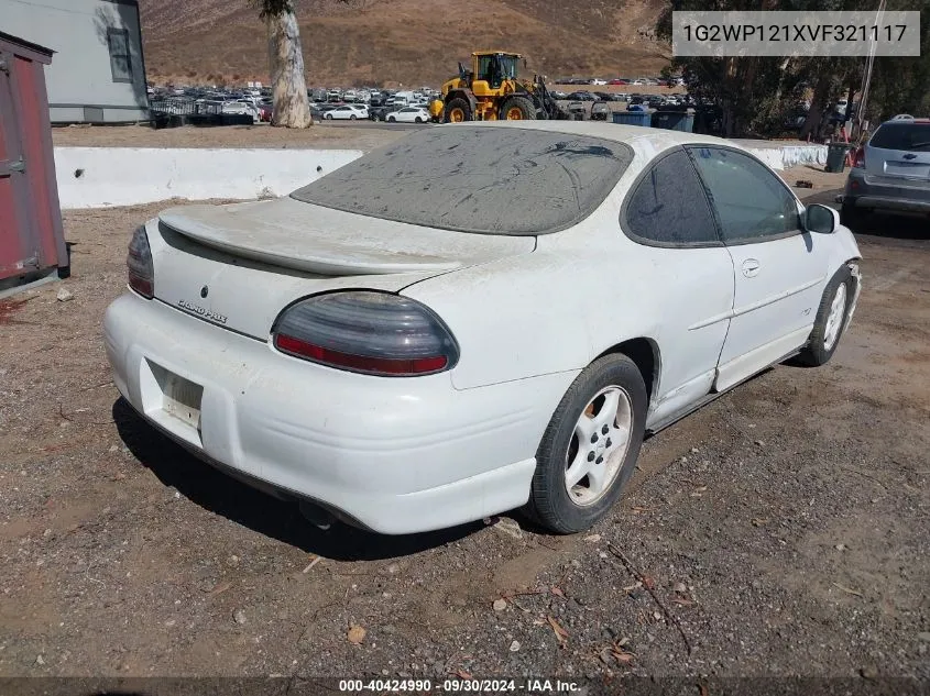 1997 Pontiac Grand Prix Gt VIN: 1G2WP121XVF321117 Lot: 40424990