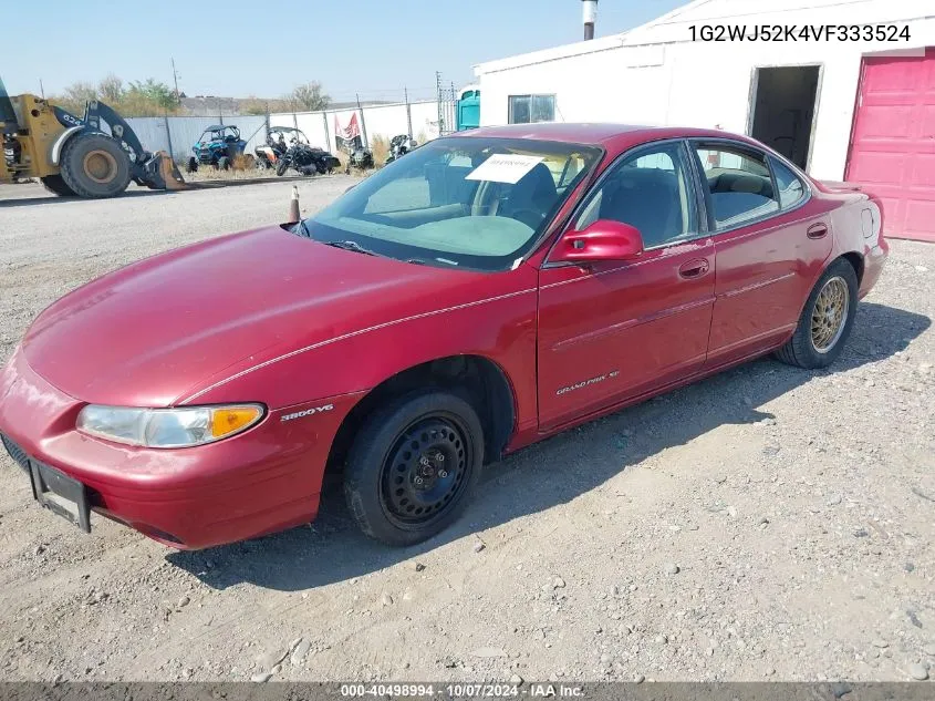 1997 Pontiac Grand Prix Se VIN: 1G2WJ52K4VF333524 Lot: 40498994