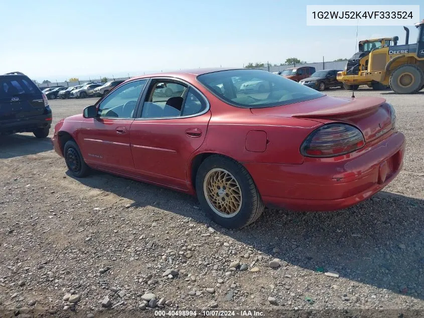 1997 Pontiac Grand Prix Se VIN: 1G2WJ52K4VF333524 Lot: 40498994