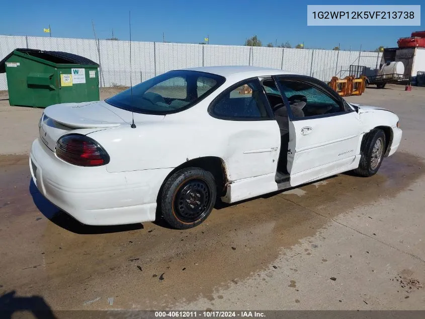 1997 Pontiac Grand Prix Gt VIN: 1G2WP12K5VF213738 Lot: 40612011