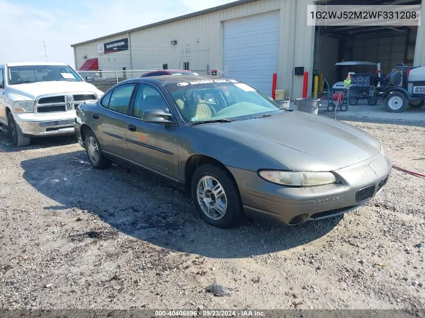 1998 Pontiac Grand Prix Se VIN: 1G2WJ52M2WF331208 Lot: 40406896