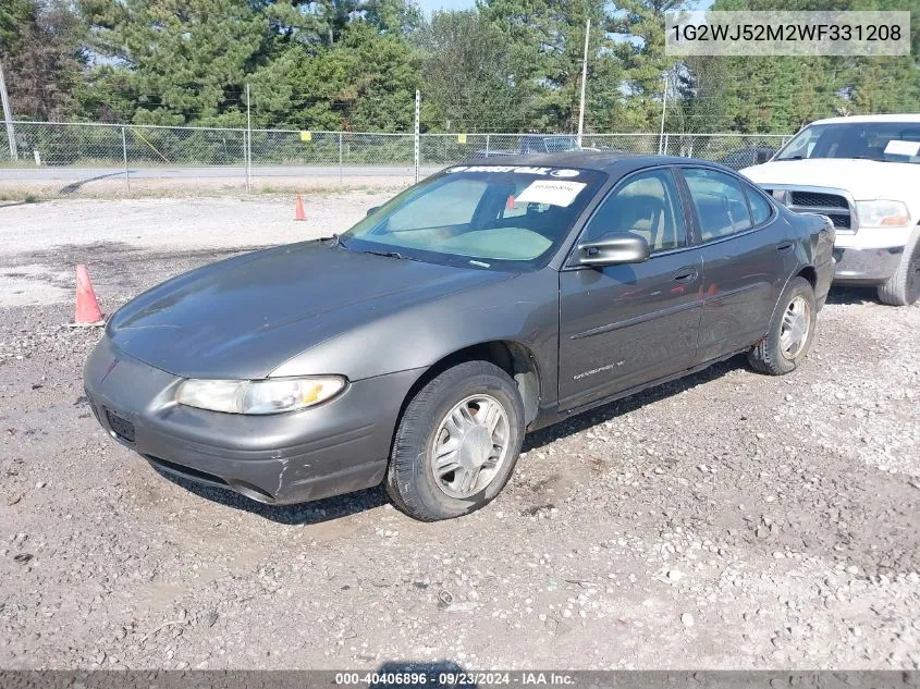 1998 Pontiac Grand Prix Se VIN: 1G2WJ52M2WF331208 Lot: 40406896