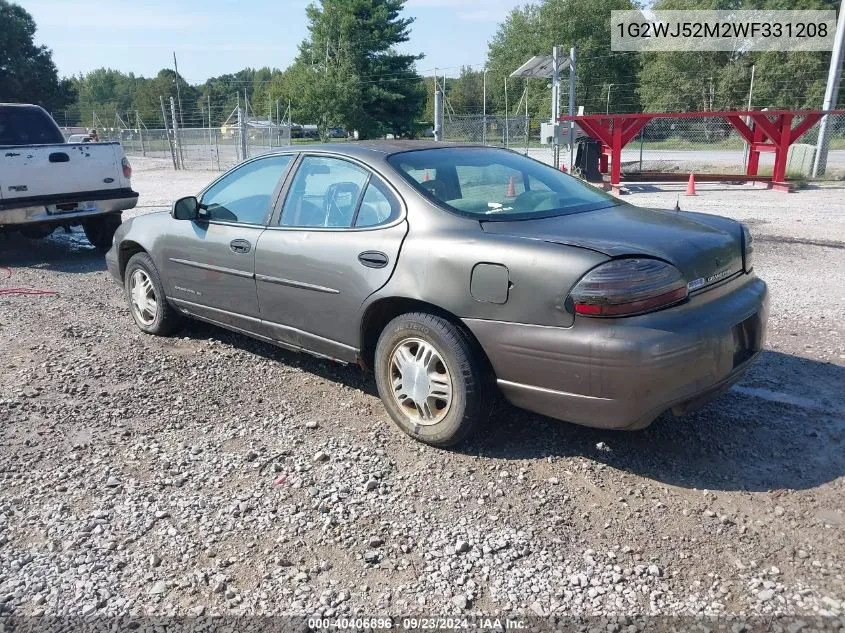 1998 Pontiac Grand Prix Se VIN: 1G2WJ52M2WF331208 Lot: 40406896