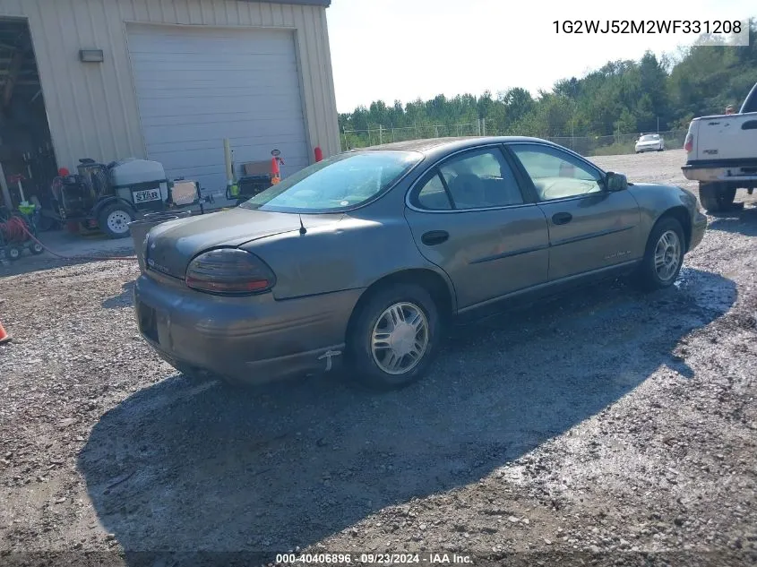 1998 Pontiac Grand Prix Se VIN: 1G2WJ52M2WF331208 Lot: 40406896