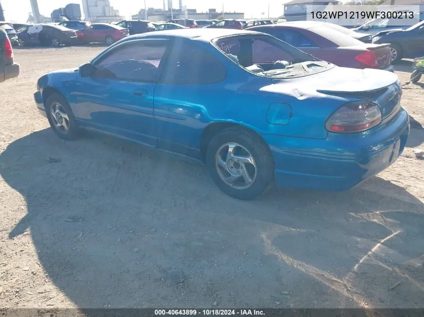 1998 Pontiac Grand Prix Gt VIN: 1G2WP1219WF300213 Lot: 40643899