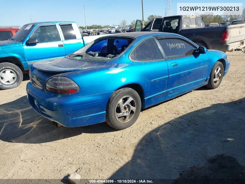 1998 Pontiac Grand Prix Gt VIN: 1G2WP1219WF300213 Lot: 40643899