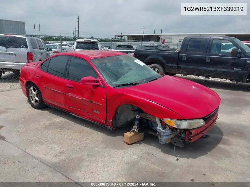 1999 Pontiac Grand Prix Gtp VIN: 1G2WR5213XF339219 Lot: 39839049