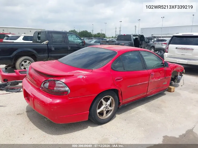 1999 Pontiac Grand Prix Gtp VIN: 1G2WR5213XF339219 Lot: 39839049