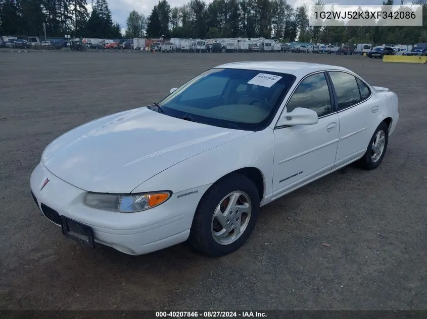 1G2WJ52K3XF342086 1999 Pontiac Grand Prix Se