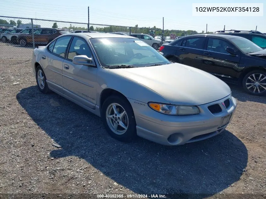 1999 Pontiac Grand Prix Gt VIN: 1G2WP52K0XF354128 Lot: 40352355