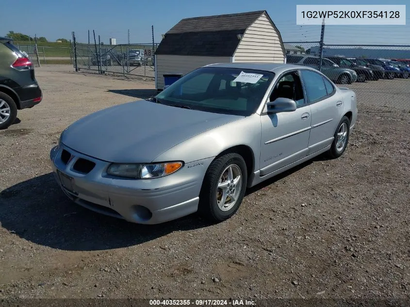 1999 Pontiac Grand Prix Gt VIN: 1G2WP52K0XF354128 Lot: 40352355