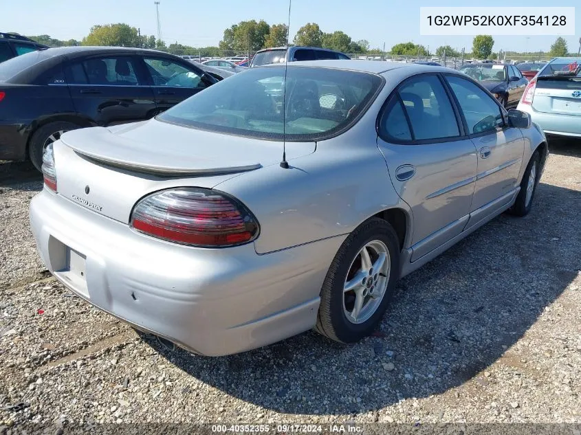 1999 Pontiac Grand Prix Gt VIN: 1G2WP52K0XF354128 Lot: 40352355