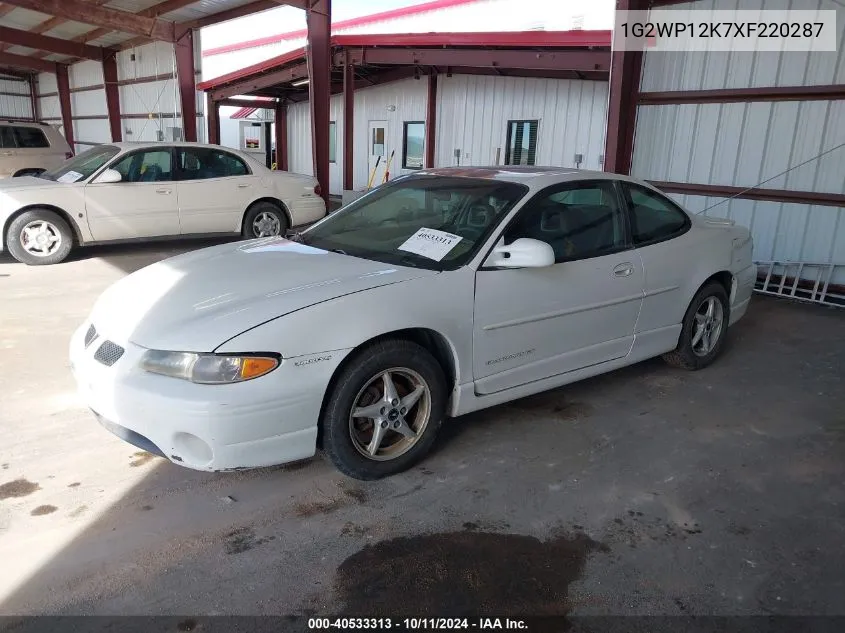 1999 Pontiac Grand Prix Gt VIN: 1G2WP12K7XF220287 Lot: 40533313