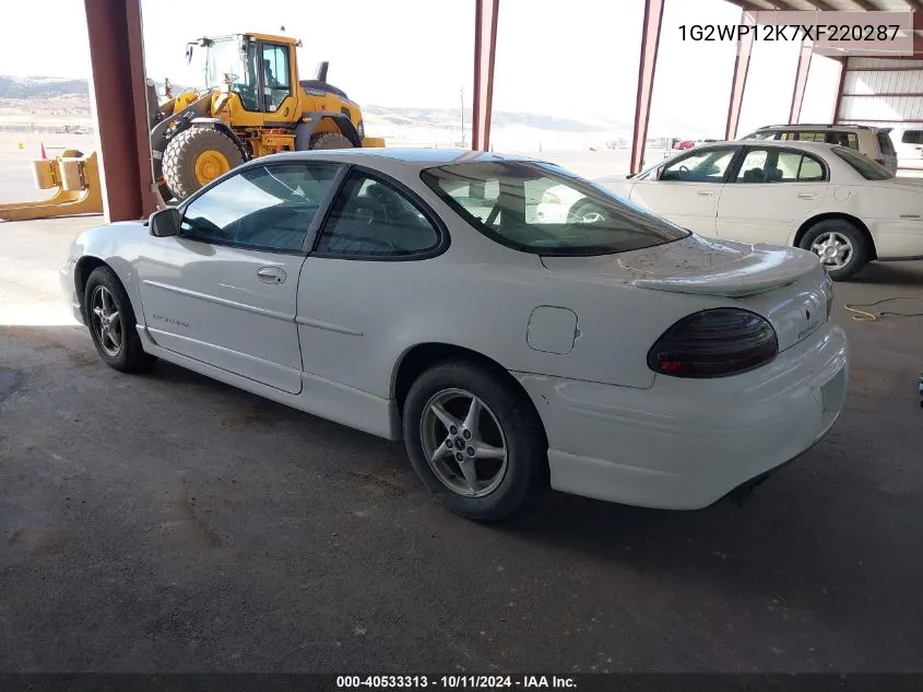 1999 Pontiac Grand Prix Gt VIN: 1G2WP12K7XF220287 Lot: 40533313