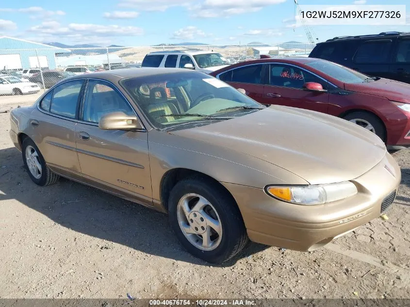 1999 Pontiac Grand Prix Se VIN: 1G2WJ52M9XF277326 Lot: 40676754