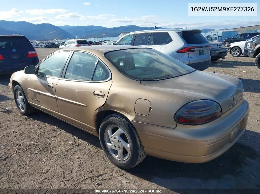 1999 Pontiac Grand Prix Se VIN: 1G2WJ52M9XF277326 Lot: 40676754