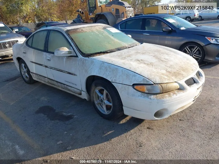 1999 Pontiac Grand Prix Gt VIN: 1G2WP52K9XF215843 Lot: 40795175