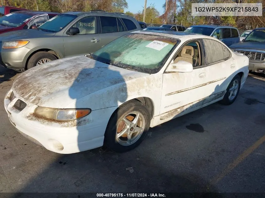 1999 Pontiac Grand Prix Gt VIN: 1G2WP52K9XF215843 Lot: 40795175